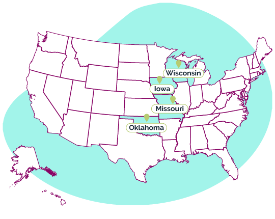 5E-SESE locations on a USA map